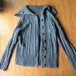 Grey chunky cardigan