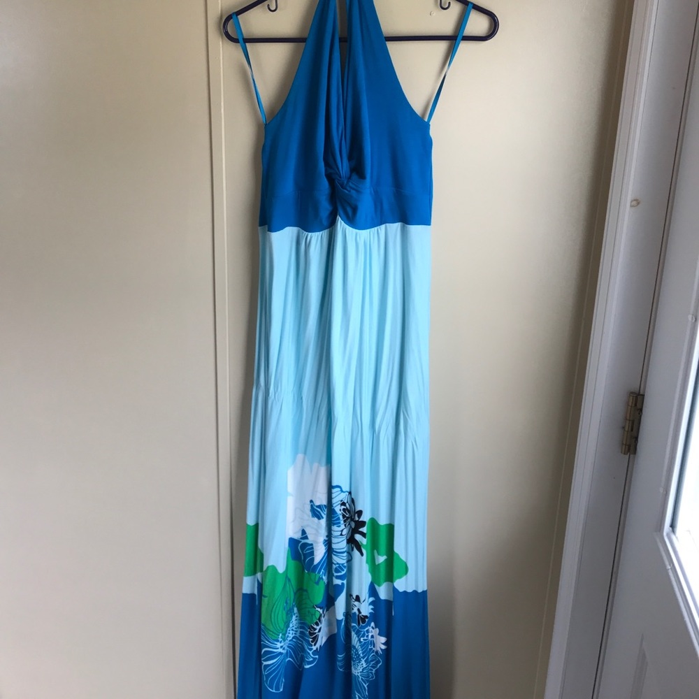 Long halter maxi dress