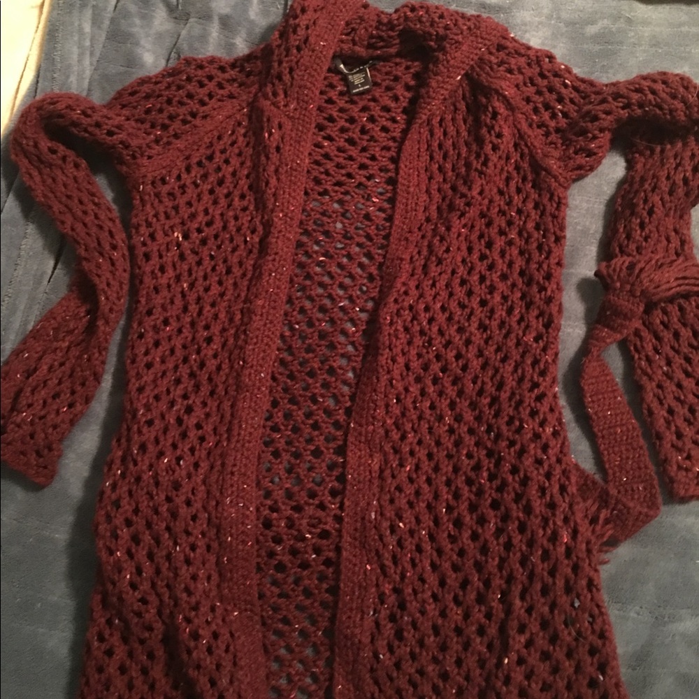 Maroon Abercrombie &Fitch Knit Sweater