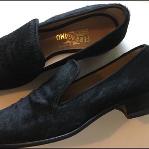 Salvatore Ferragamo mohair loafers
