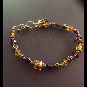 Vintage. Swarovski Crystal, Sterling bracelet