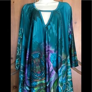 Plus Size Caftan Style Tunic/Coverup