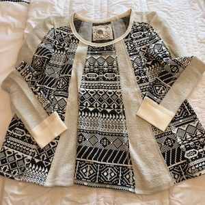 Anthropologie patterned sweater