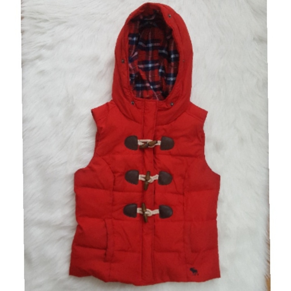 Abercrombie Boy's Hooded Full Zip Vest Jacket Sz M