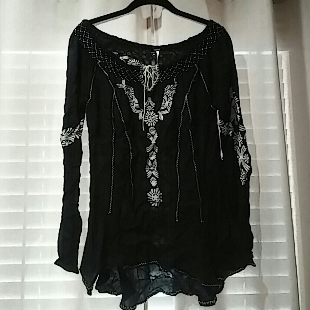 Free people embroidered top