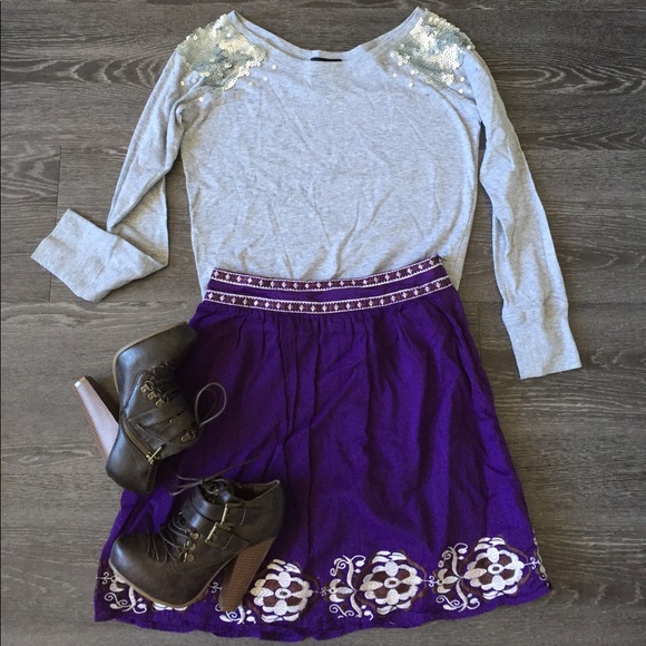 Forever 21 purple skirt - Picture 1 of 6