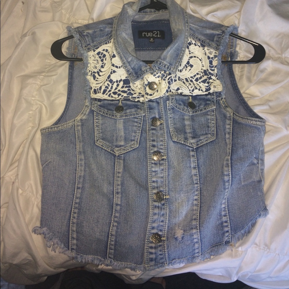 A jean jacket cut off