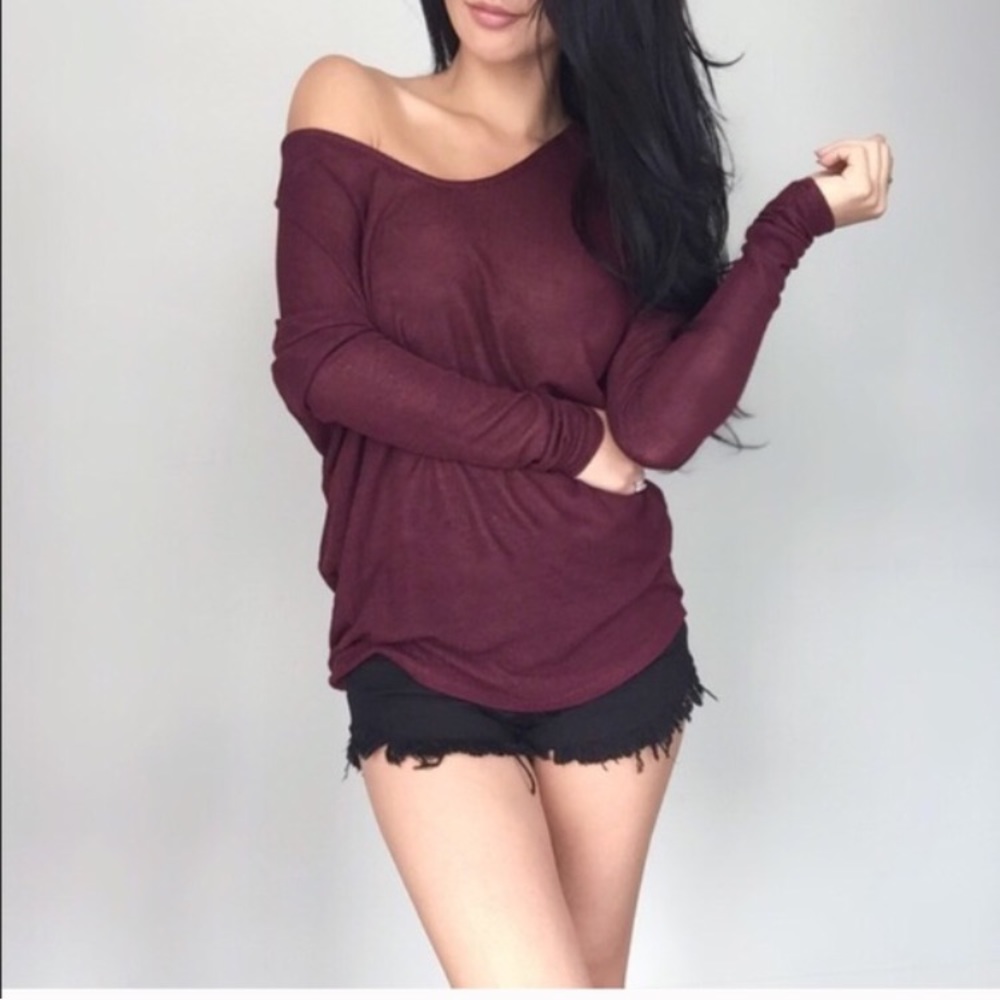 🆕 Deep Maroon Light Knit Dolman