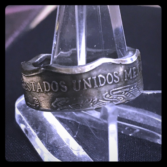 Other - Mexican Diez pesos coin ring