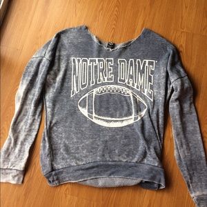 Blue Notre Dame football pullover