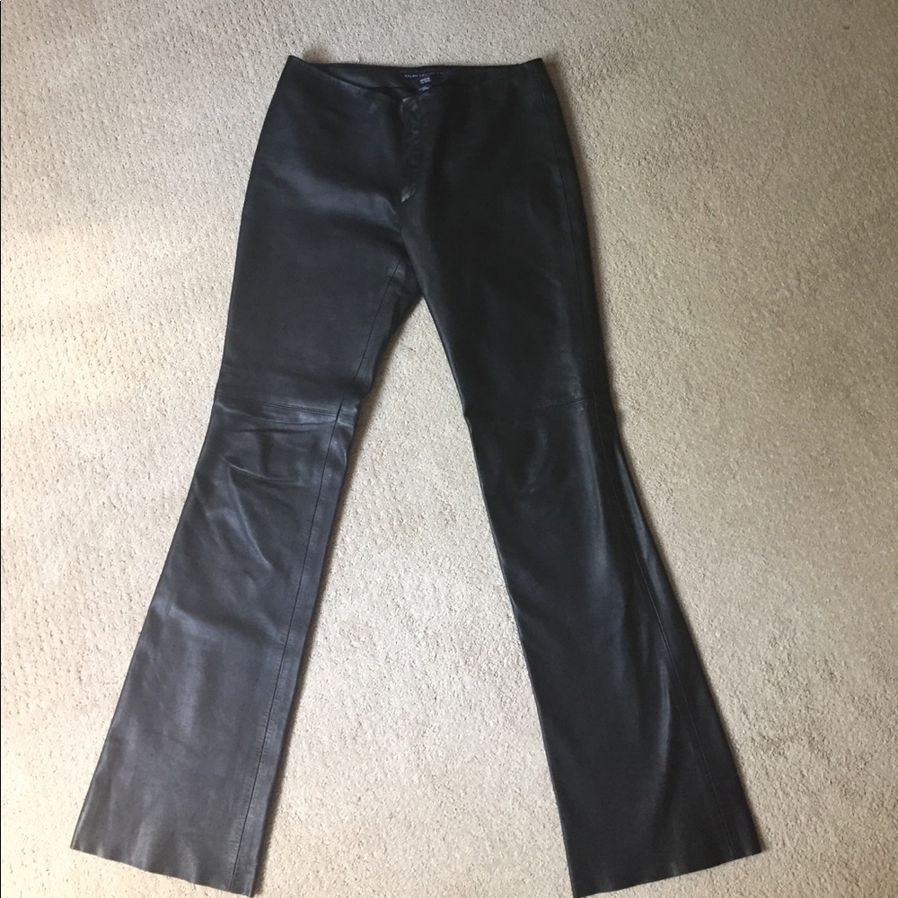 Ralph Lauren Sport Black leather pants, size 8