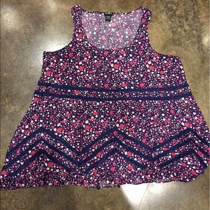 Navy and pink floral tunic from Torrid size 2