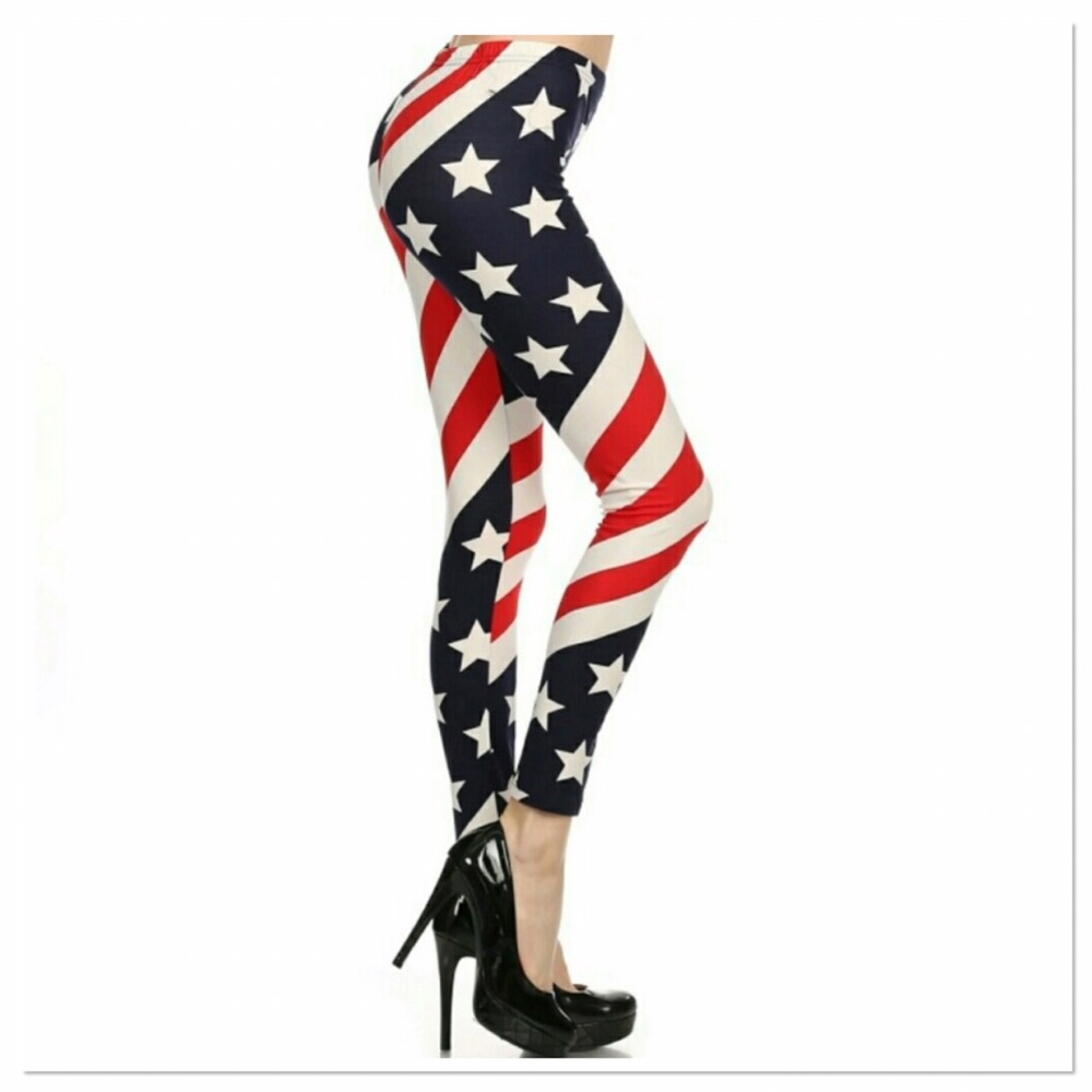 LAST ONE πΊπΈ American flag leggings - Picture 3 of 7