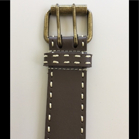 XL 1 1/2" Unisex Leather Double Hole Grommet Belt. - Picture 2 of 6