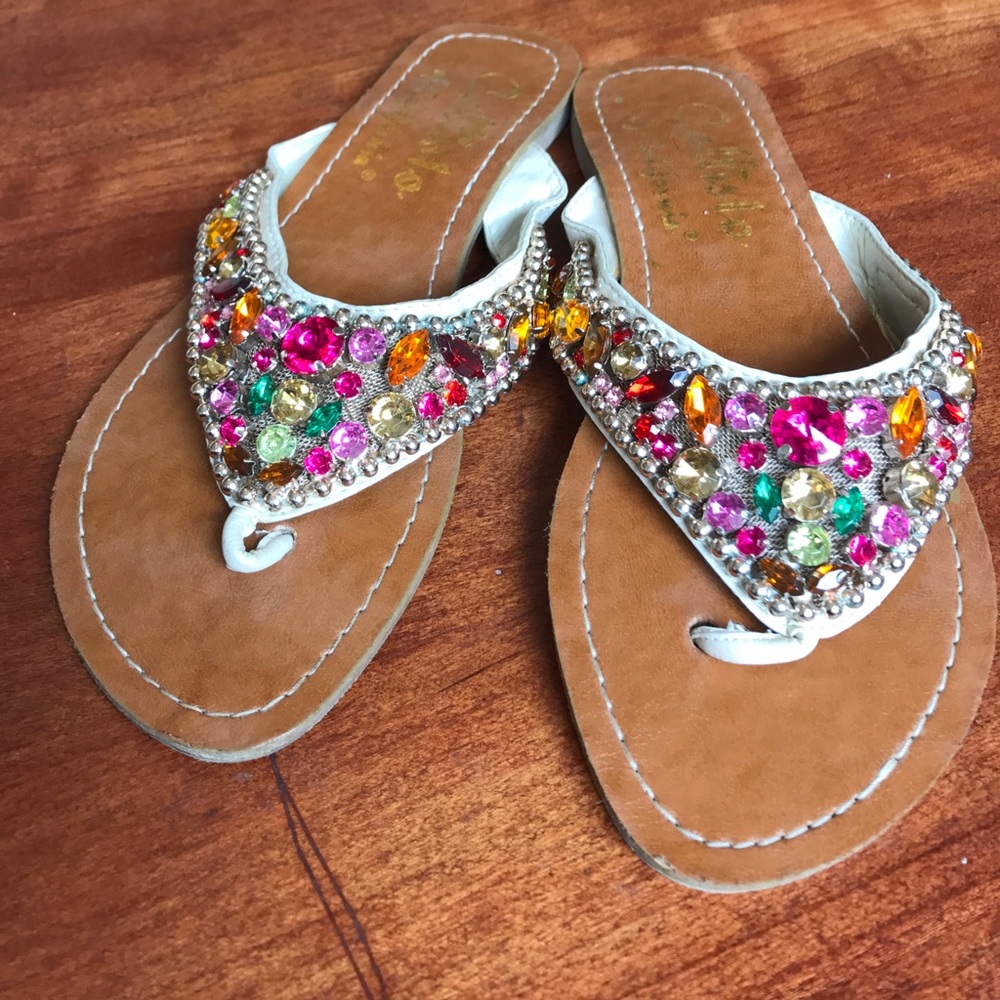 Callisto of California jeweled sandals