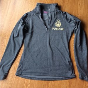Grey Purdue quarter zip