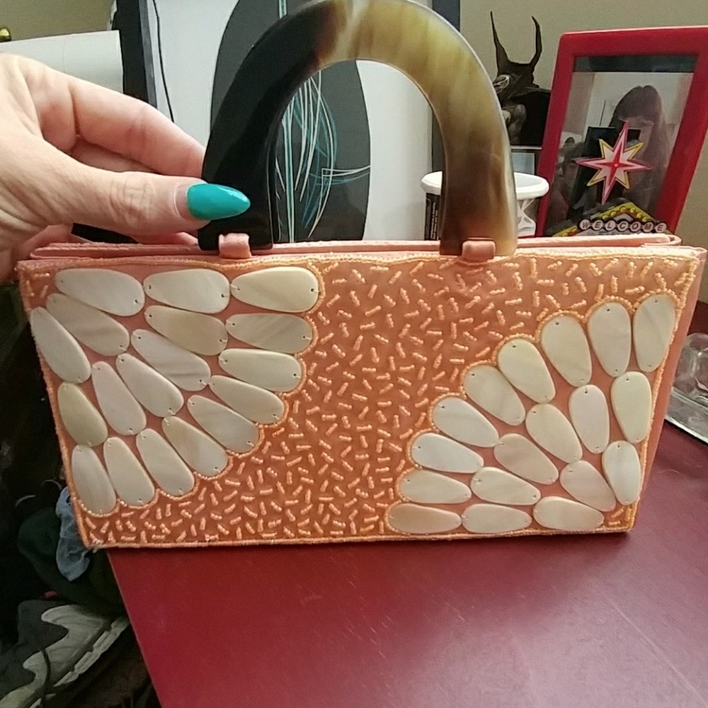 Peach handbag