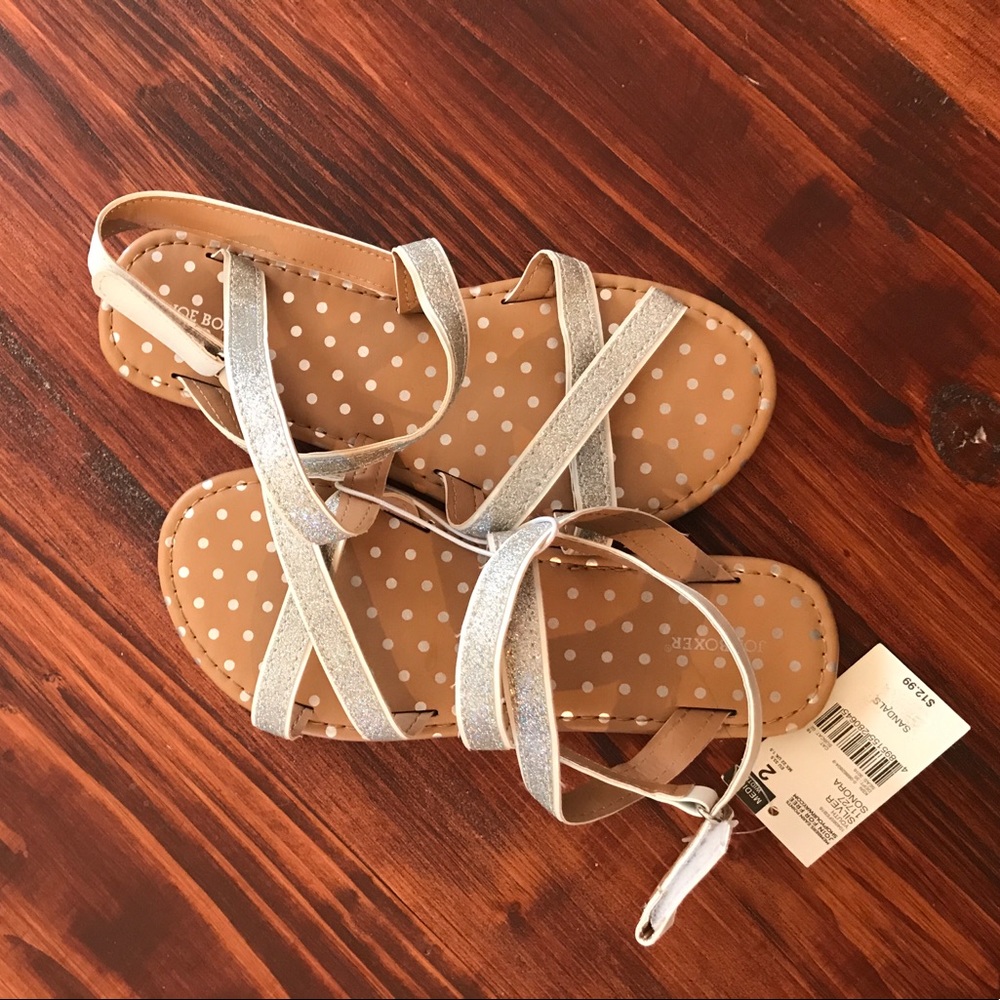 Girls silver sandal