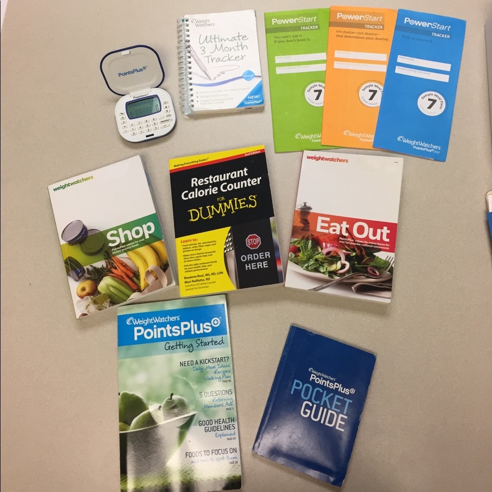 Weight Watchers Points Plus books and starter kit