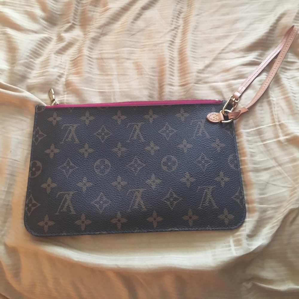 Louis Vuitton fushia lined pouchette *limited*