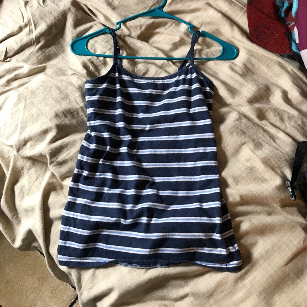 Blue and white stripped cami