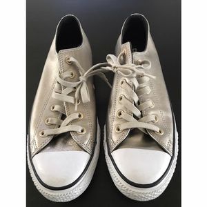 Woman's Gold Chucks (Converse) Size 9