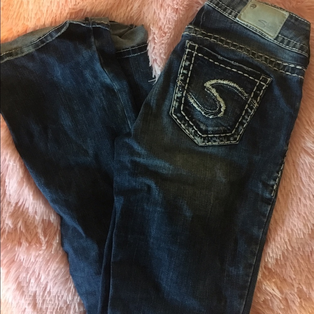 Silver Jeans- mid boot style.