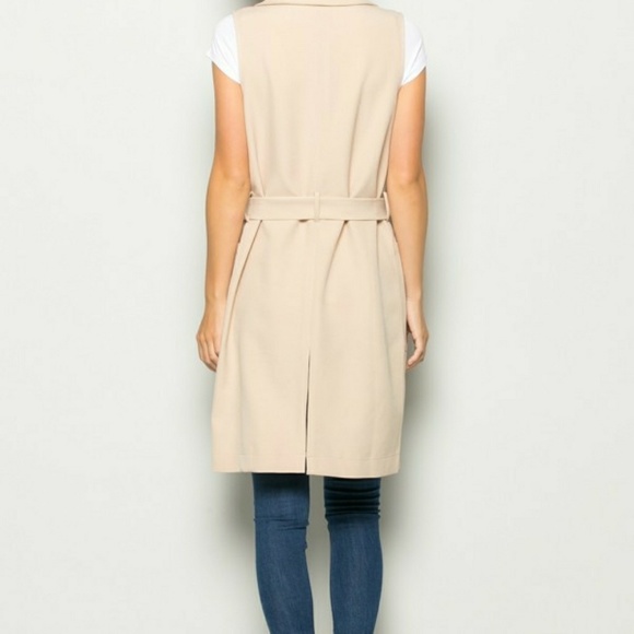 LAST ONE!! Khaki Trench Vest - Picture 3 of 6