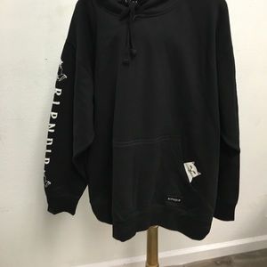 Black hoody white pocket