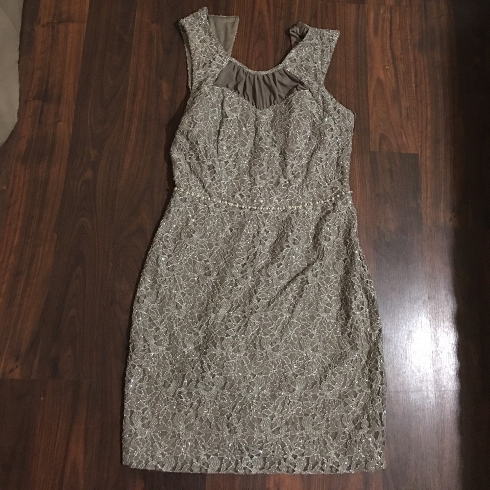 City triangle glitter dress. Tight to skin.