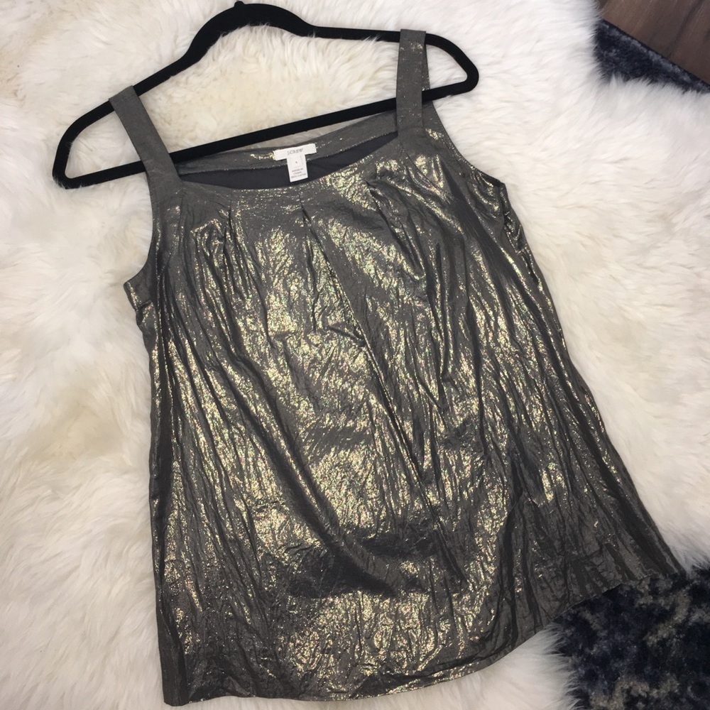 J. Crew Whisper Lamé Tank