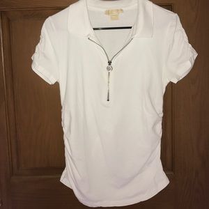 White MK top with pinched sides