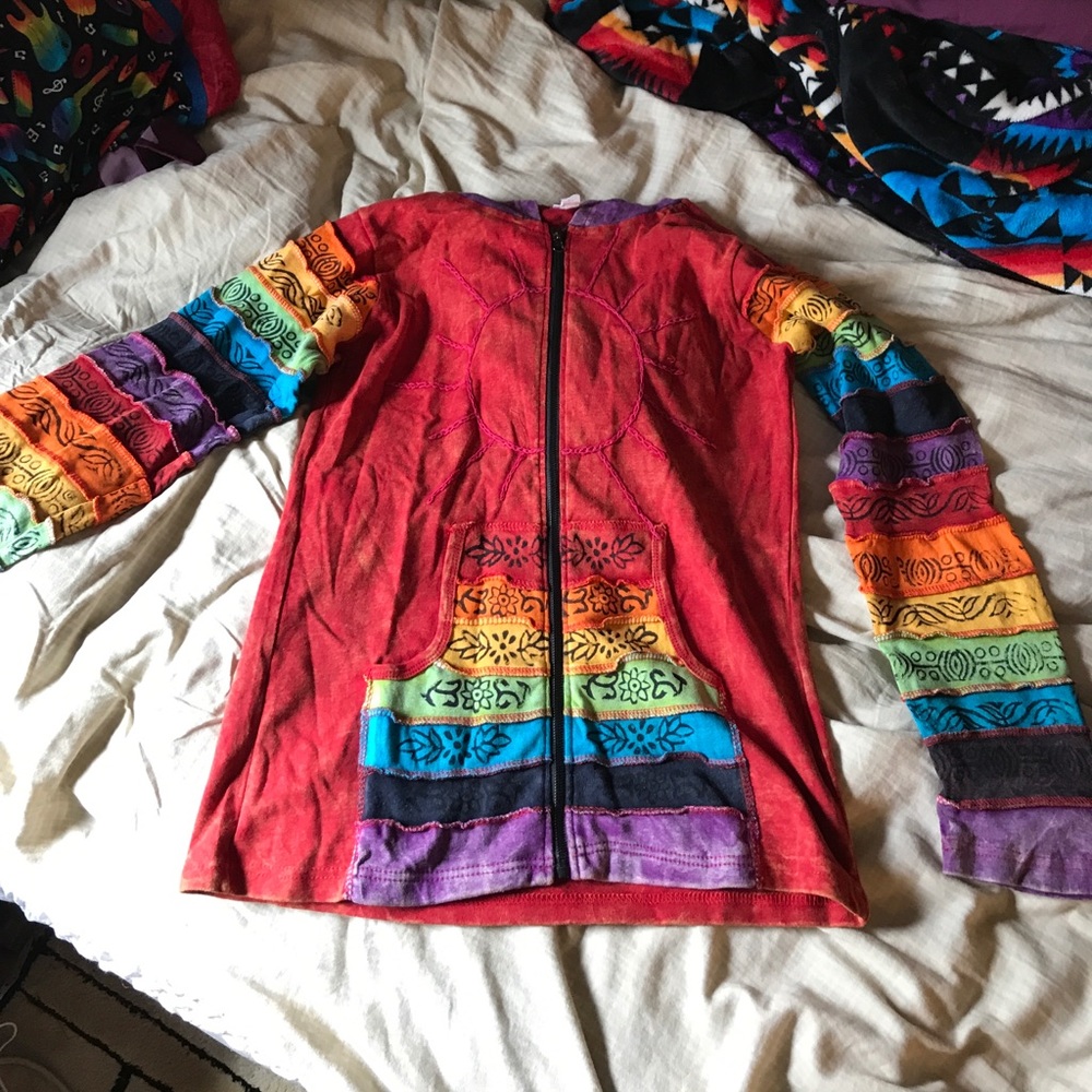 Colorful zip hoodie
