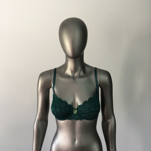 BLUSH Sweetest Sin Sheer Lace Demi Bra Dark Ivory - Picture 2 of 7