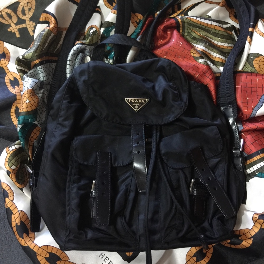 Prada Authentic Vela Nero Backpack