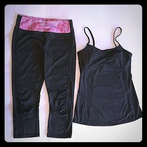 Kyodan exercise capris and matching bra top tank
