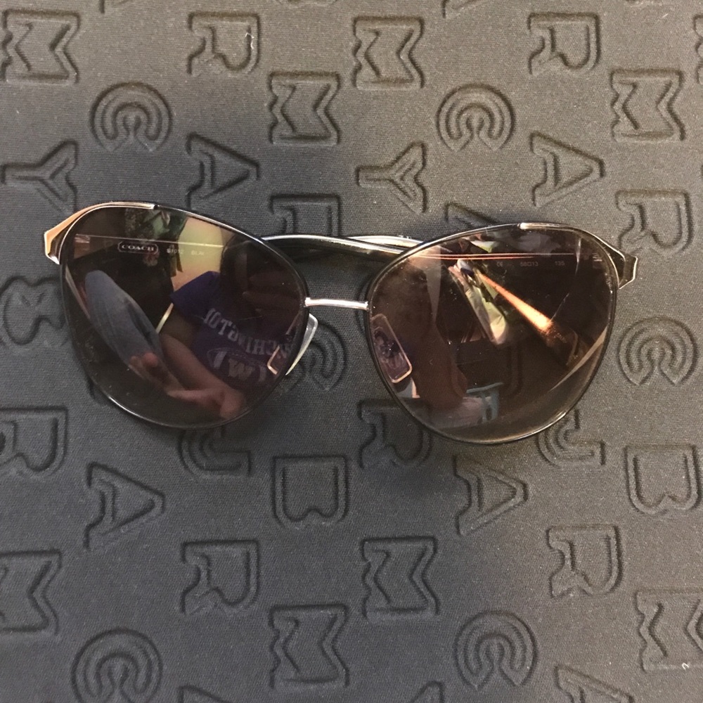Coach black and gold sunglasses