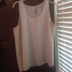 LOFT off white sleeveless blouse