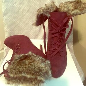 Burgundy Booties