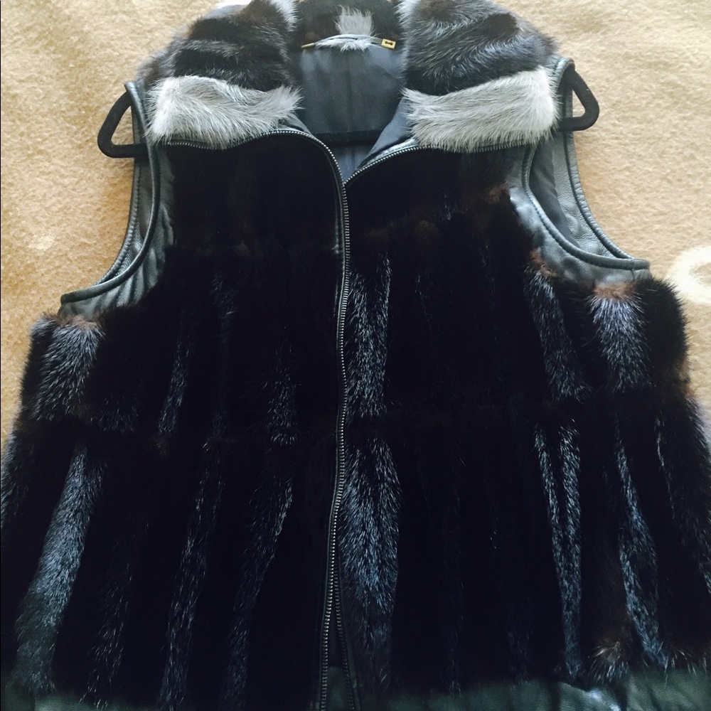 100% real mink vest