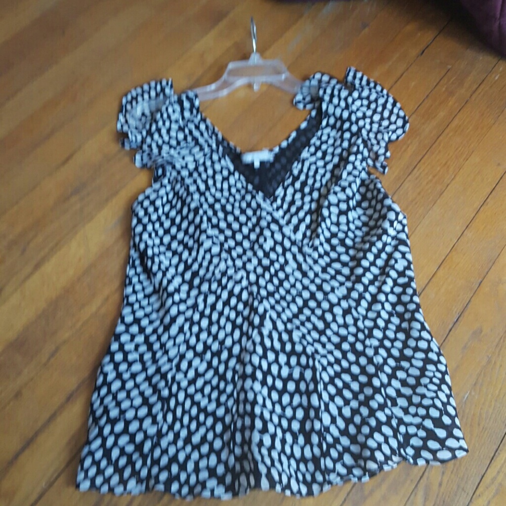 Violet & Claire Black and White Top