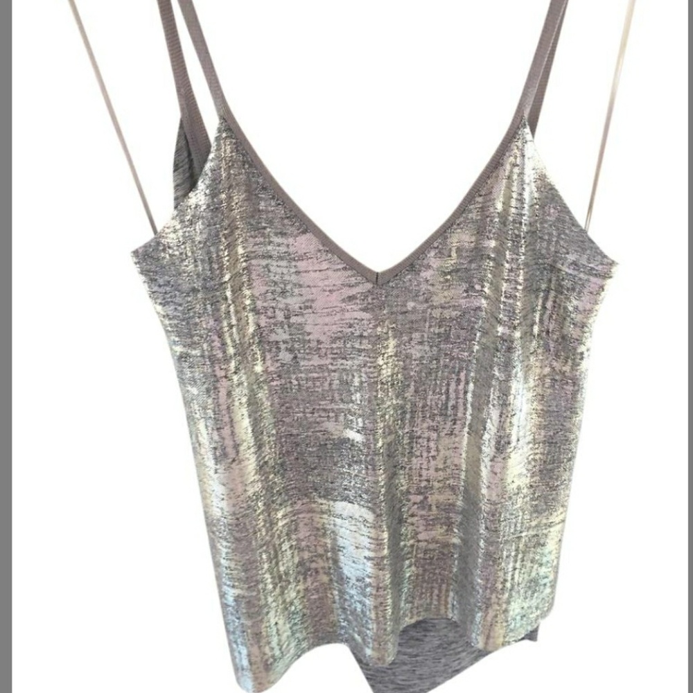 ZARA metalic wrap camisole