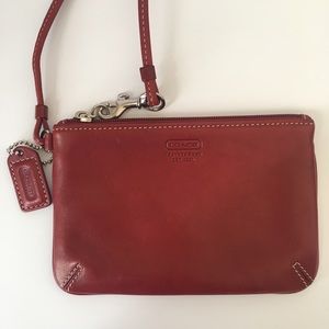 Coach red wristlet