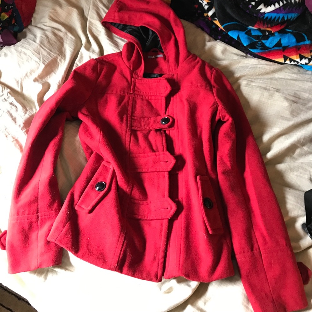Red Pea Coat