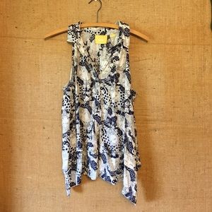 Whimsical Face-Print Maeve / Anthropologie, Size 6