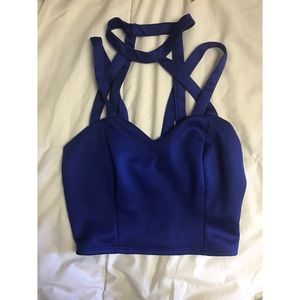 Royal blue crop top