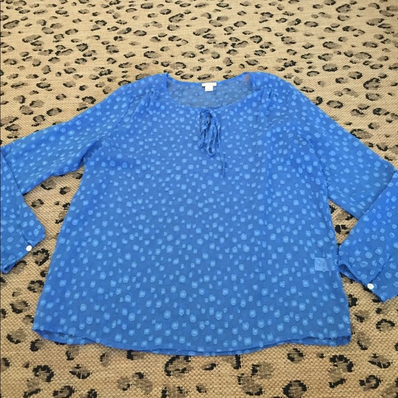 J. Crew French Dot Blouse - Picture 1 of 3