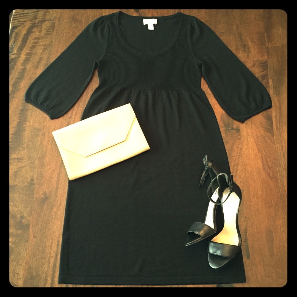 Ann Taylor LOFT Black Sweater Dress