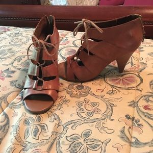 Brown Lace-up Heels