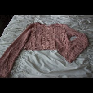 Cropped Crochet Sweater